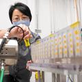 Scientist calibrating laboratory test equipment