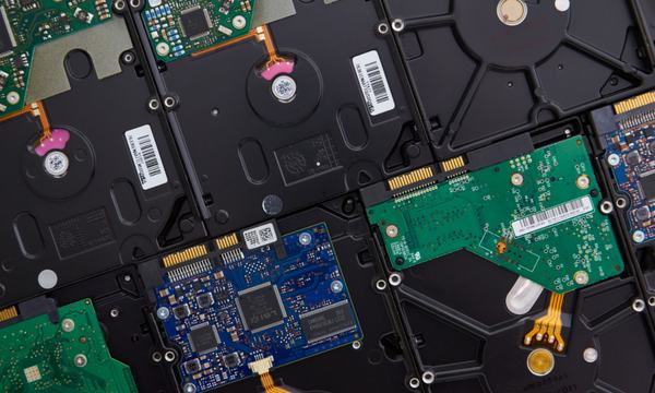 Computer hard drives used for data backup