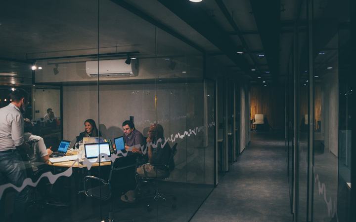 Group of colleagues in a meeting