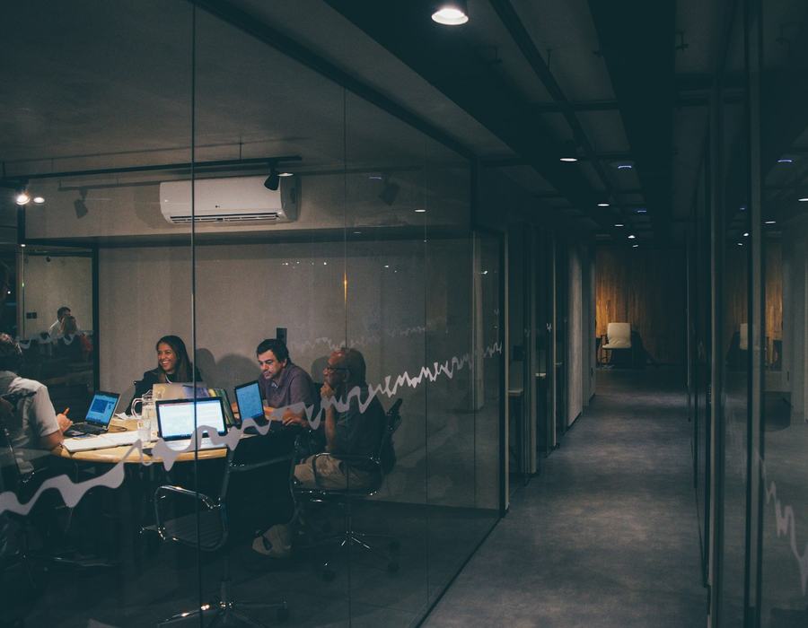 Group of colleagues in a meeting